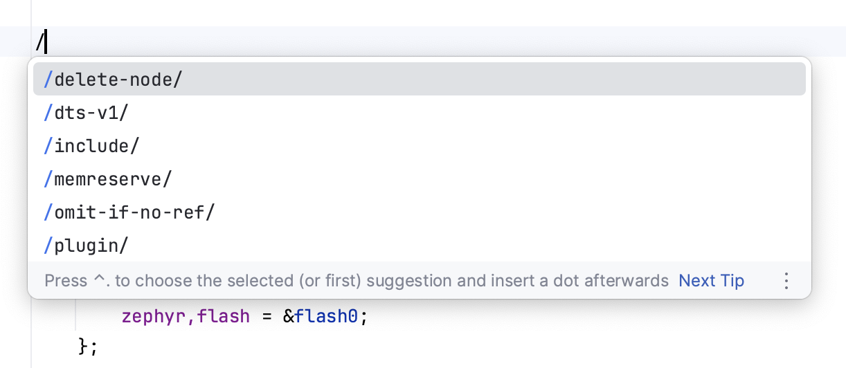 Code compeltion for dts commands Code compeltion for dts commands