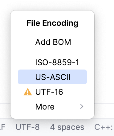 Status bar encoding switcher Status bar encoding switcher