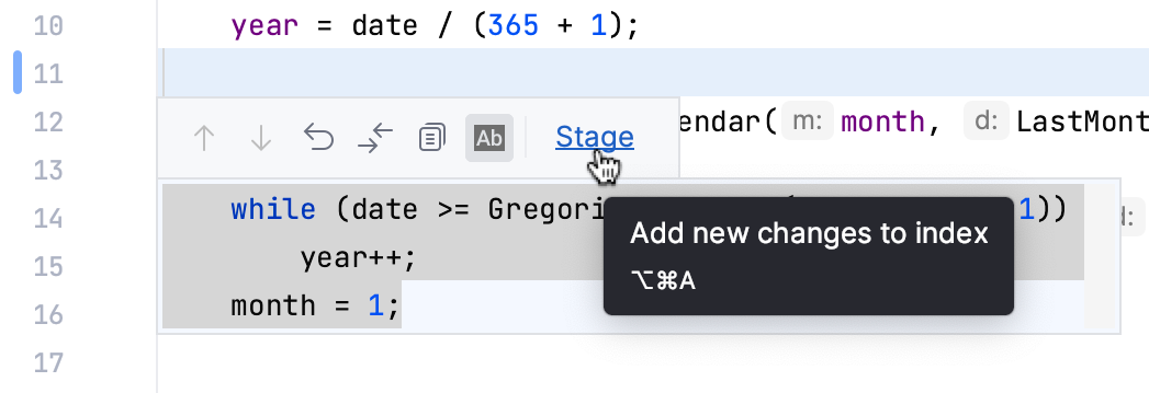Stage change from the editor Stage change from the editor