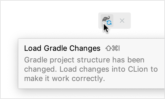 Editor popup for reloading the project Editor popup for reloading the project