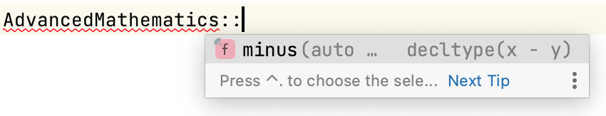 模块符号的补全