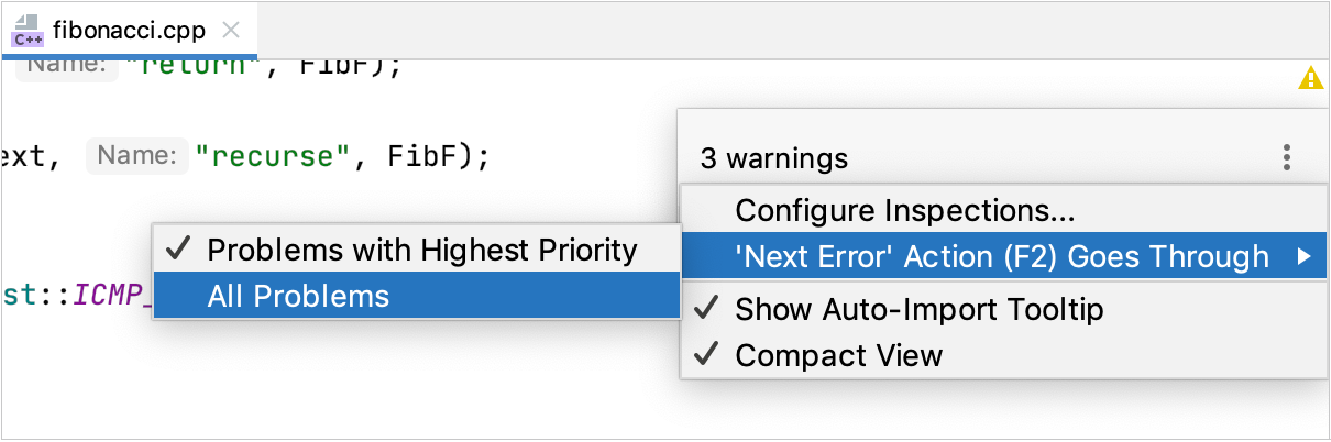 Configuring navigation between highlighted lines Configuring navigation between highlighted lines