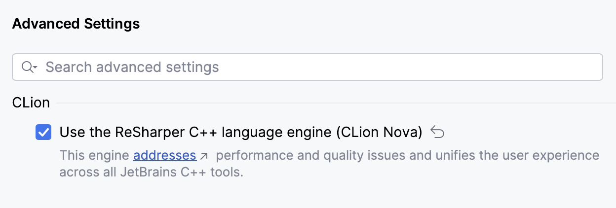 通过设置切换到 CLion Nova 通过设置切换到 CLion Nova