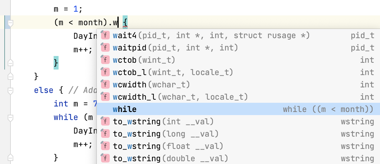 Postfix templates in suggestion list Postfix templates in suggestion list
