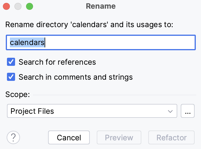 Rename a directory Rename a directory