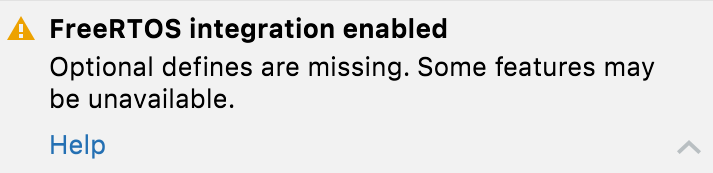 FreeRTOS defines missing FreeRTOS defines missing