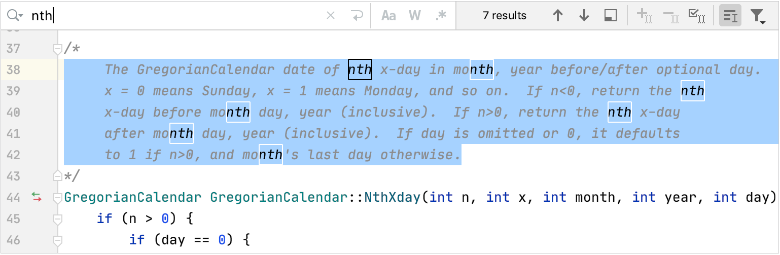 Find in selection Find in selection