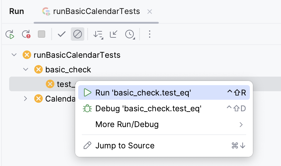 Rerunning a test Rerunning a test