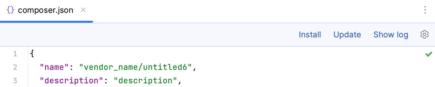 Composer commands toolbar Composer commands toolbar
