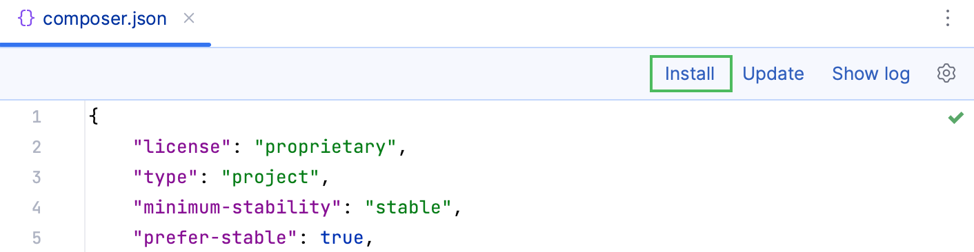 Composer install shortcut Composer install shortcut