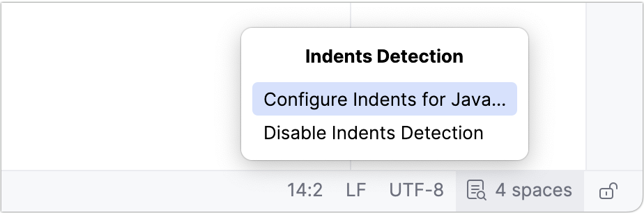 Configure Indents for Java Configure Indents for Java