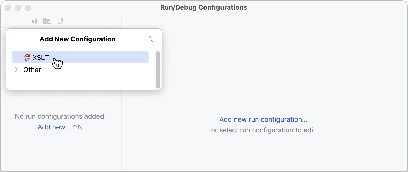 Create Run Configuration Create Run Configuration