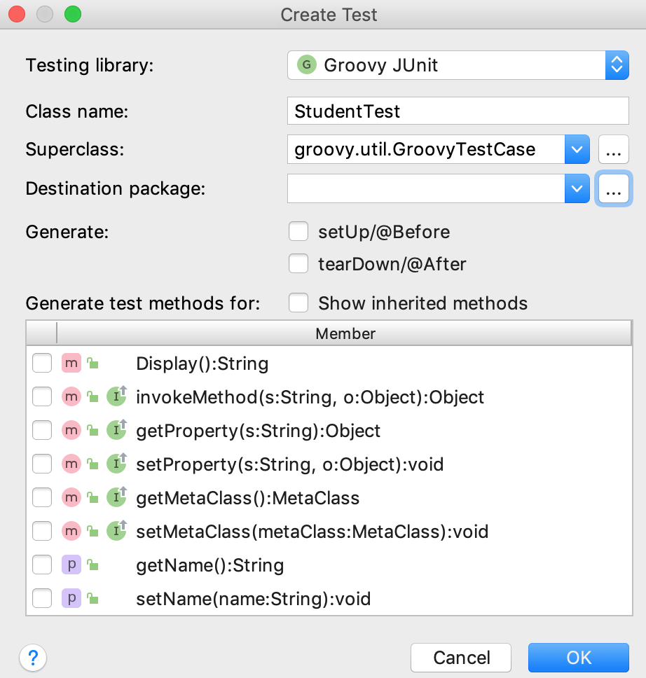 Create a Groovy test Create a Groovy test