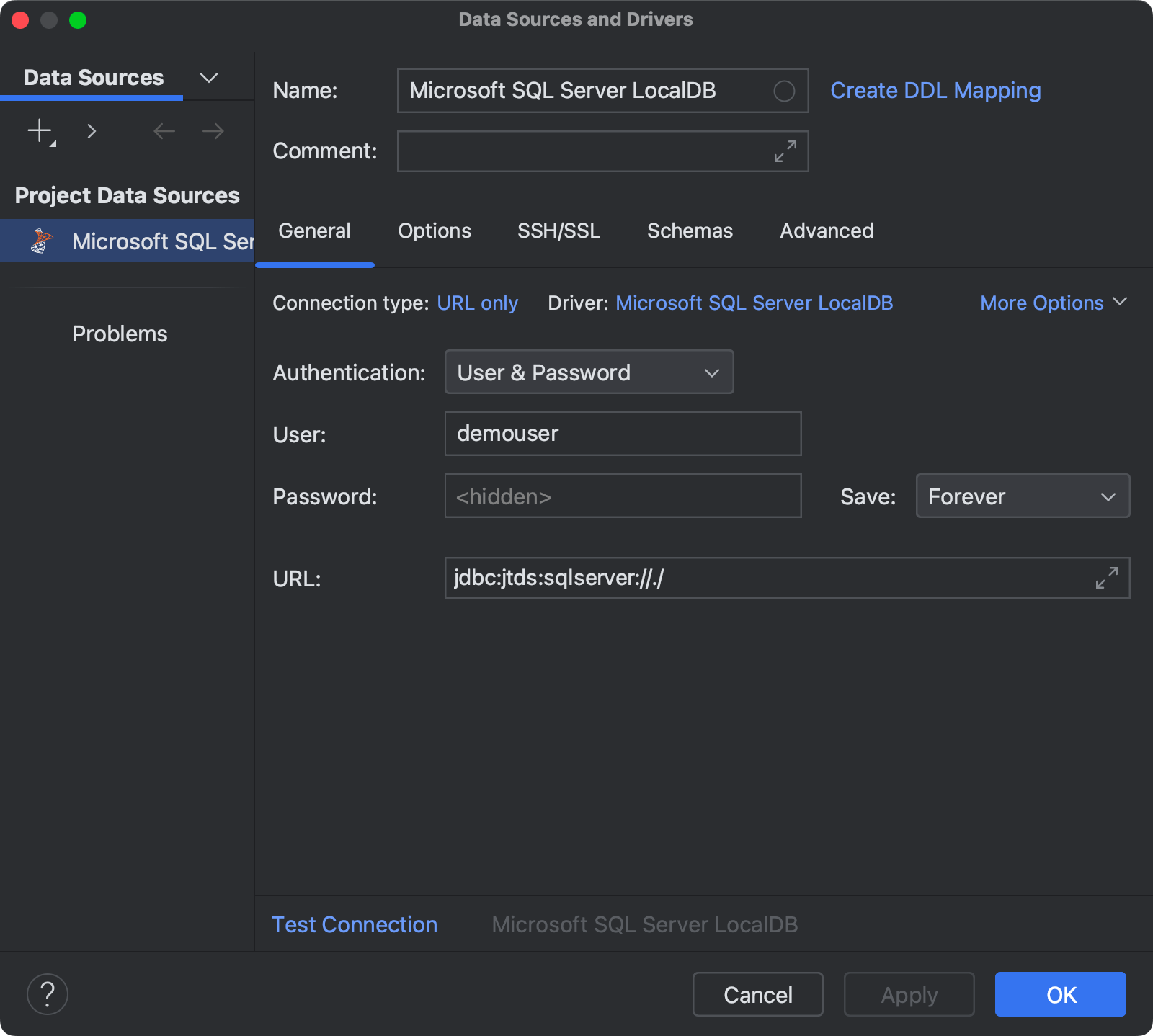 Microsoft SQL Server LocalDB | DataSpell 文档