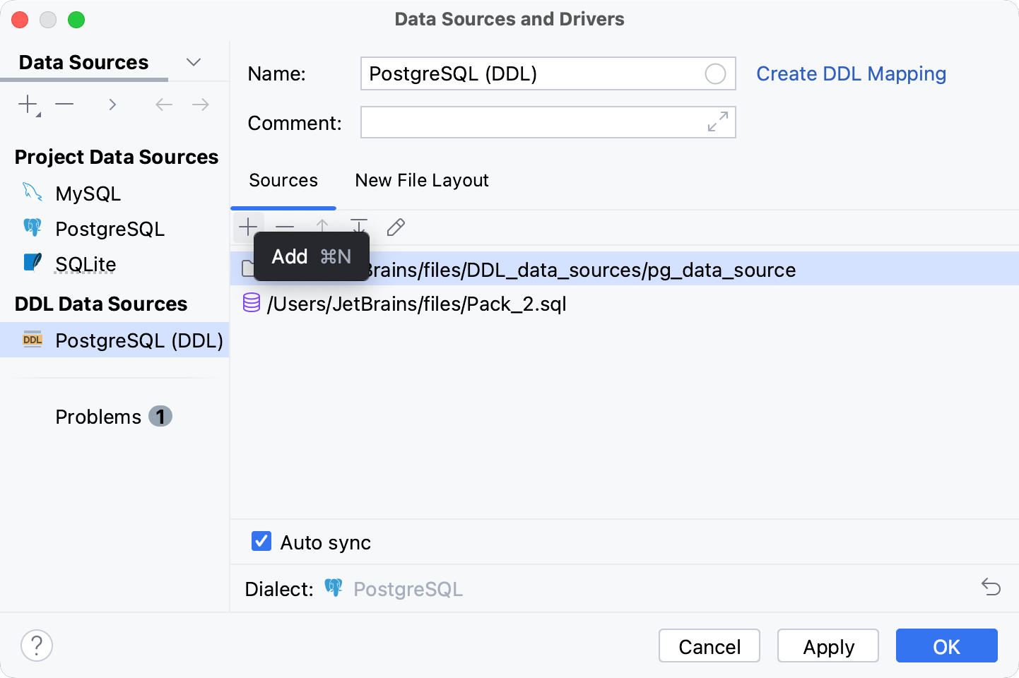 Create a DDL data source from existing SQL files Create a DDL data source from existing SQL files