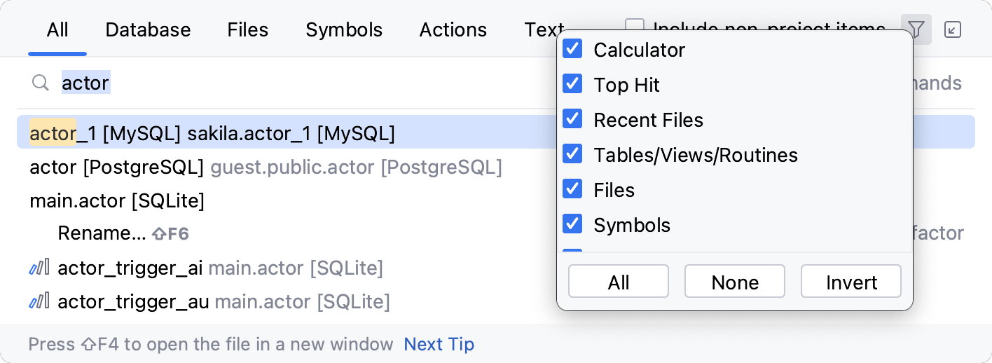 Defining the scope of Search Everywhere Defining the scope of Search Everywhere