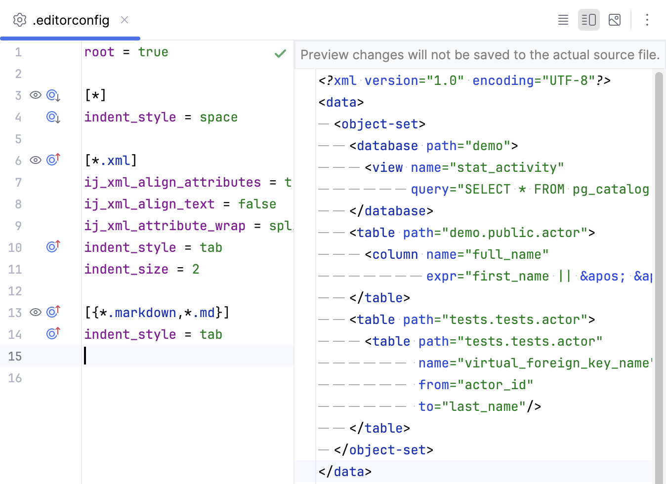 editorconfig preview editorconfig preview