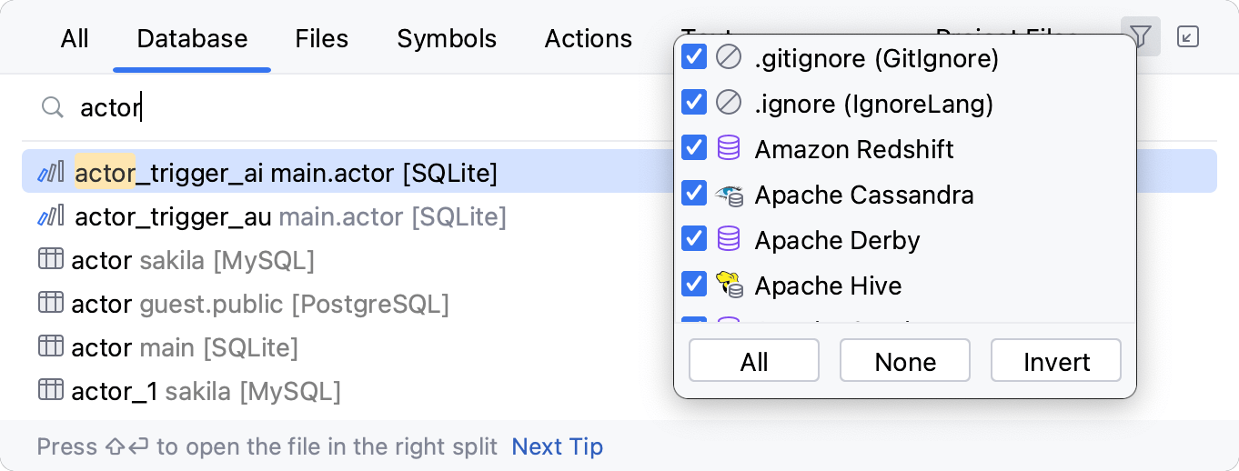 Exclude file types from search Exclude file types from search