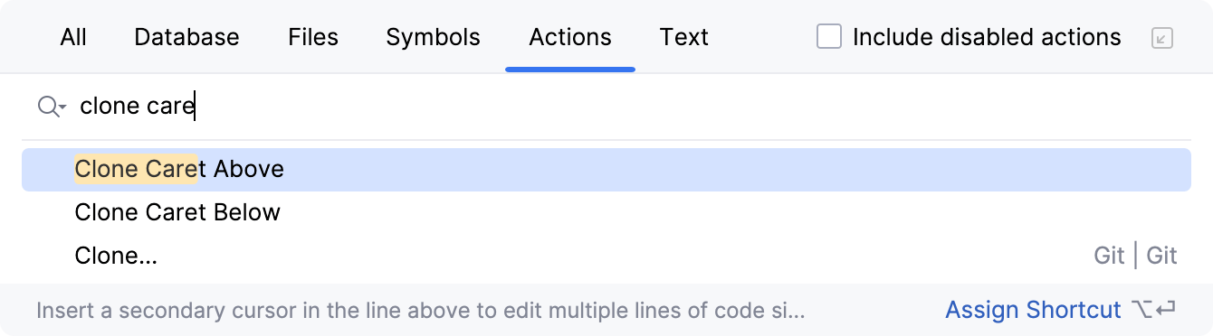 Clone caret Clone caret