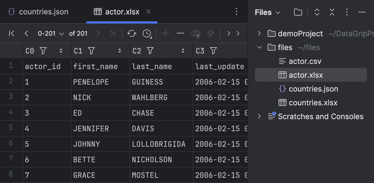 Data editor and viewer | DataGrip Documentation