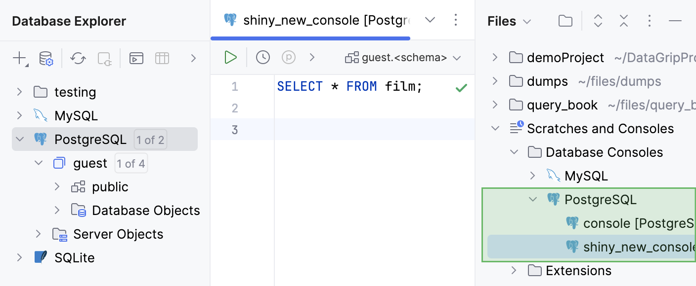 Create a new query file