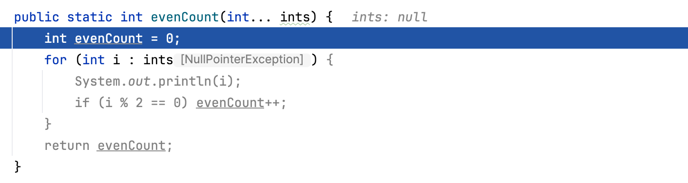 A hint showing that an exception will be thrown A hint showing that an exception will be thrown