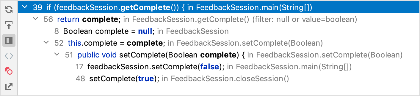 Analysis result in a tool window Analysis result in a tool window