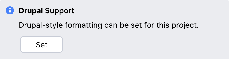 Enable Drupal style formatting Enable Drupal style formatting