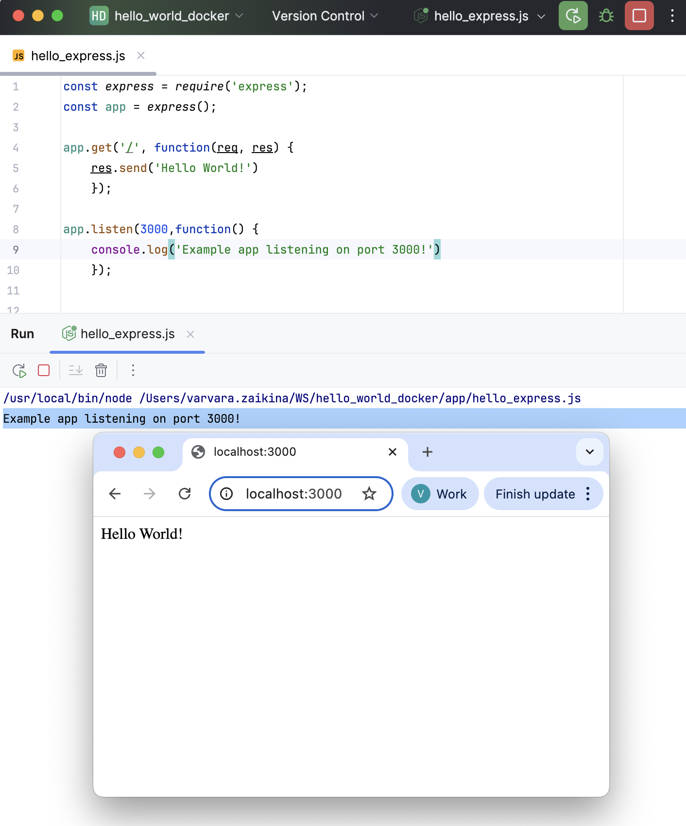 The application is running locally The application is running locally