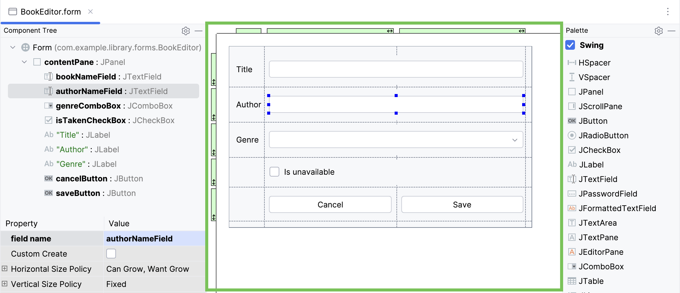 The form space of a form The form space of a form