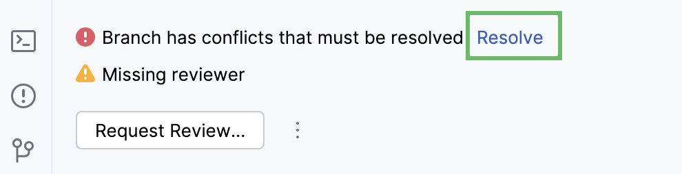 Option to resolve merge conflicts Option to resolve merge conflicts