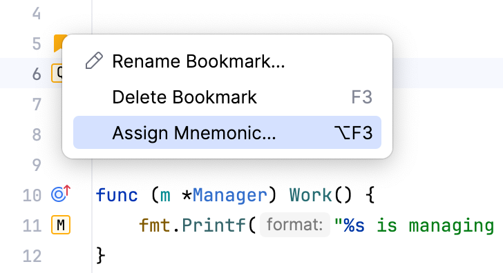 Assigning mnemonic to anonymous bookmark Assigning mnemonic to anonymous bookmark