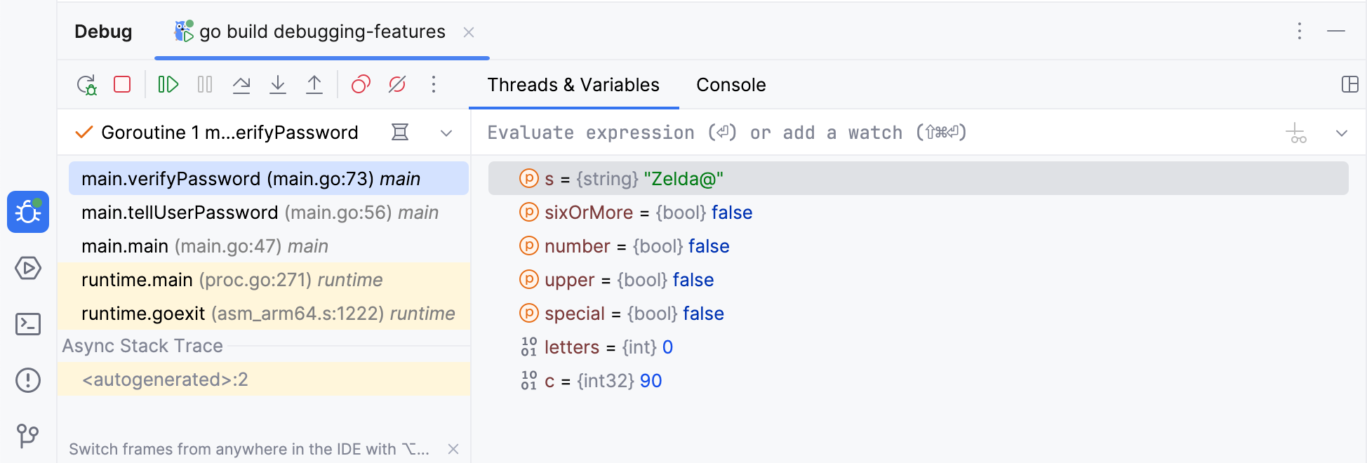 Frames tab Frames tab