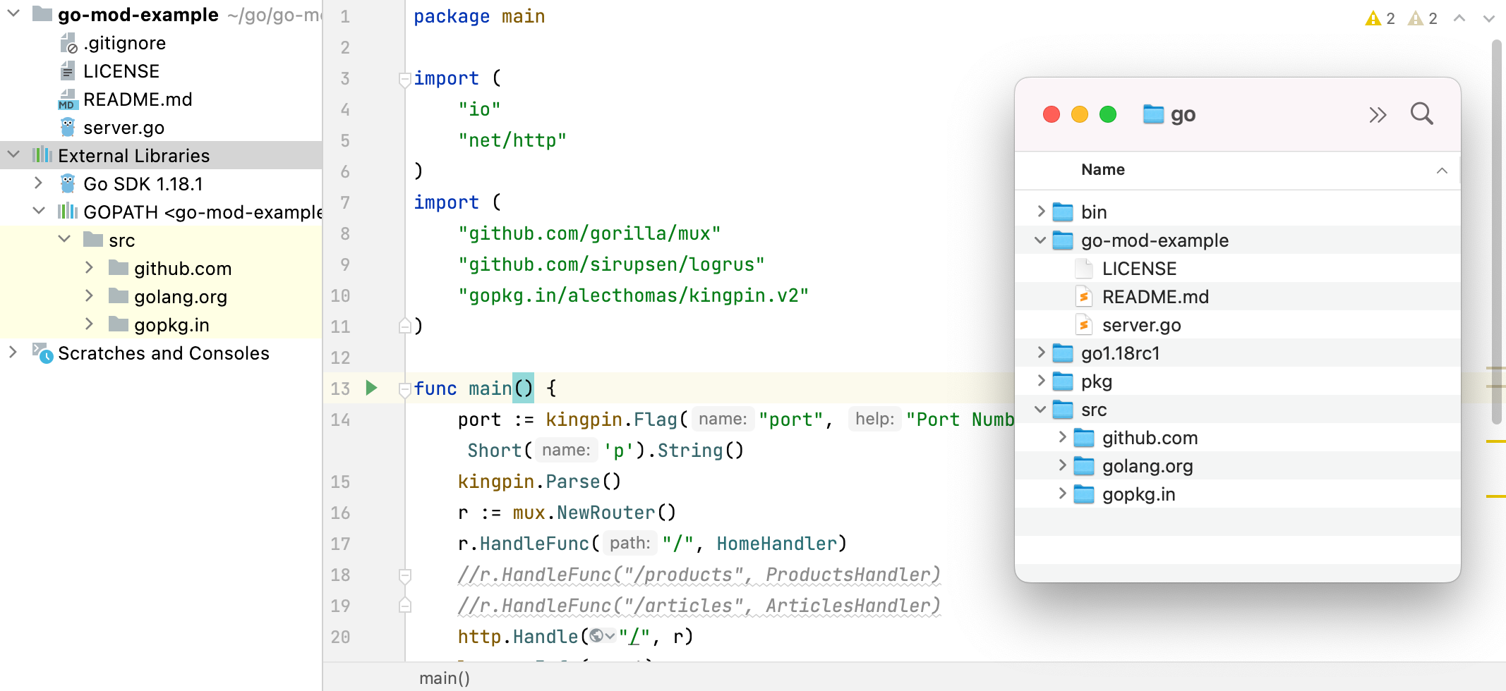 在项目中禁用 Go modules 在项目中禁用 Go modules