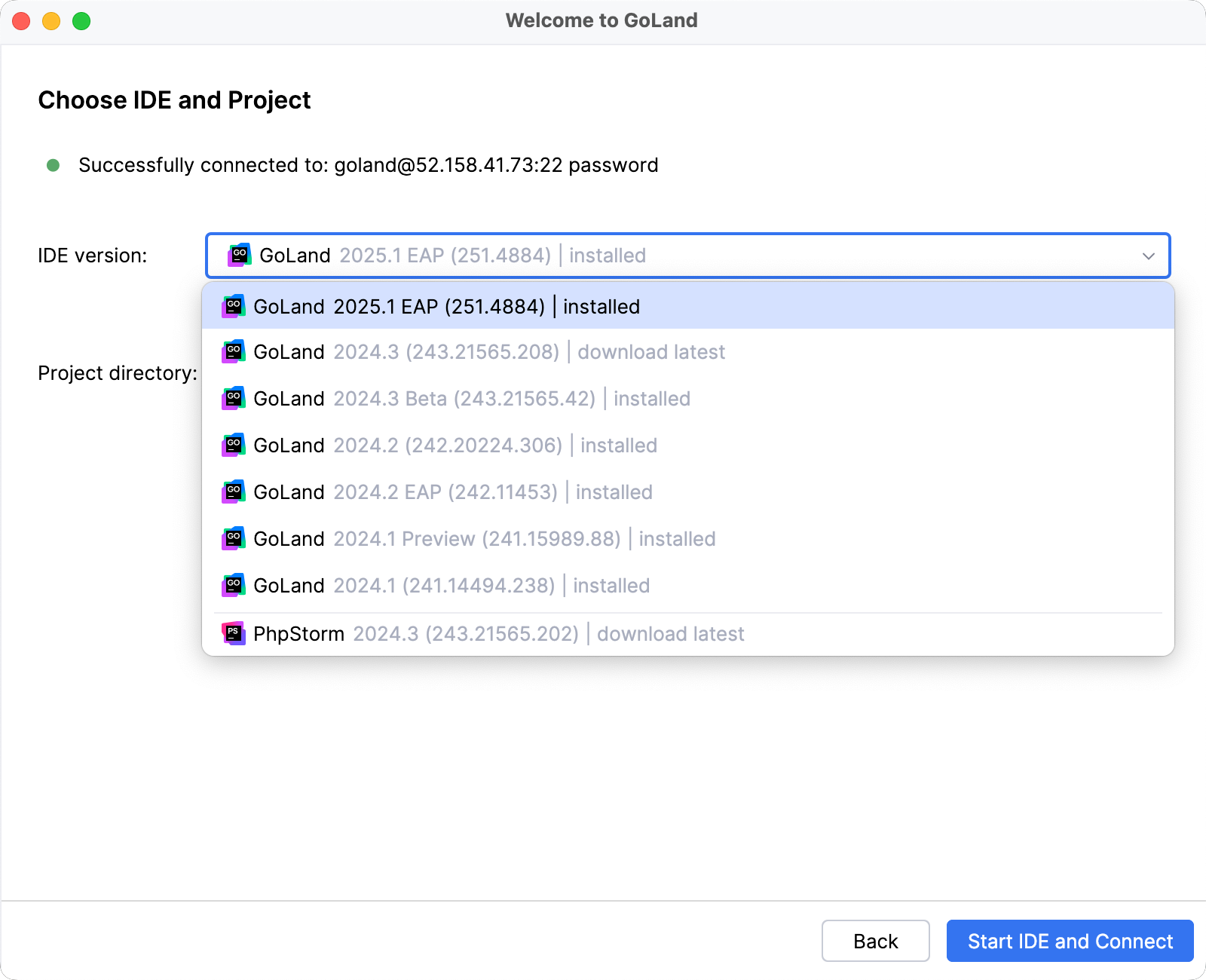 GoLand 欢迎屏幕 GoLand 欢迎屏幕