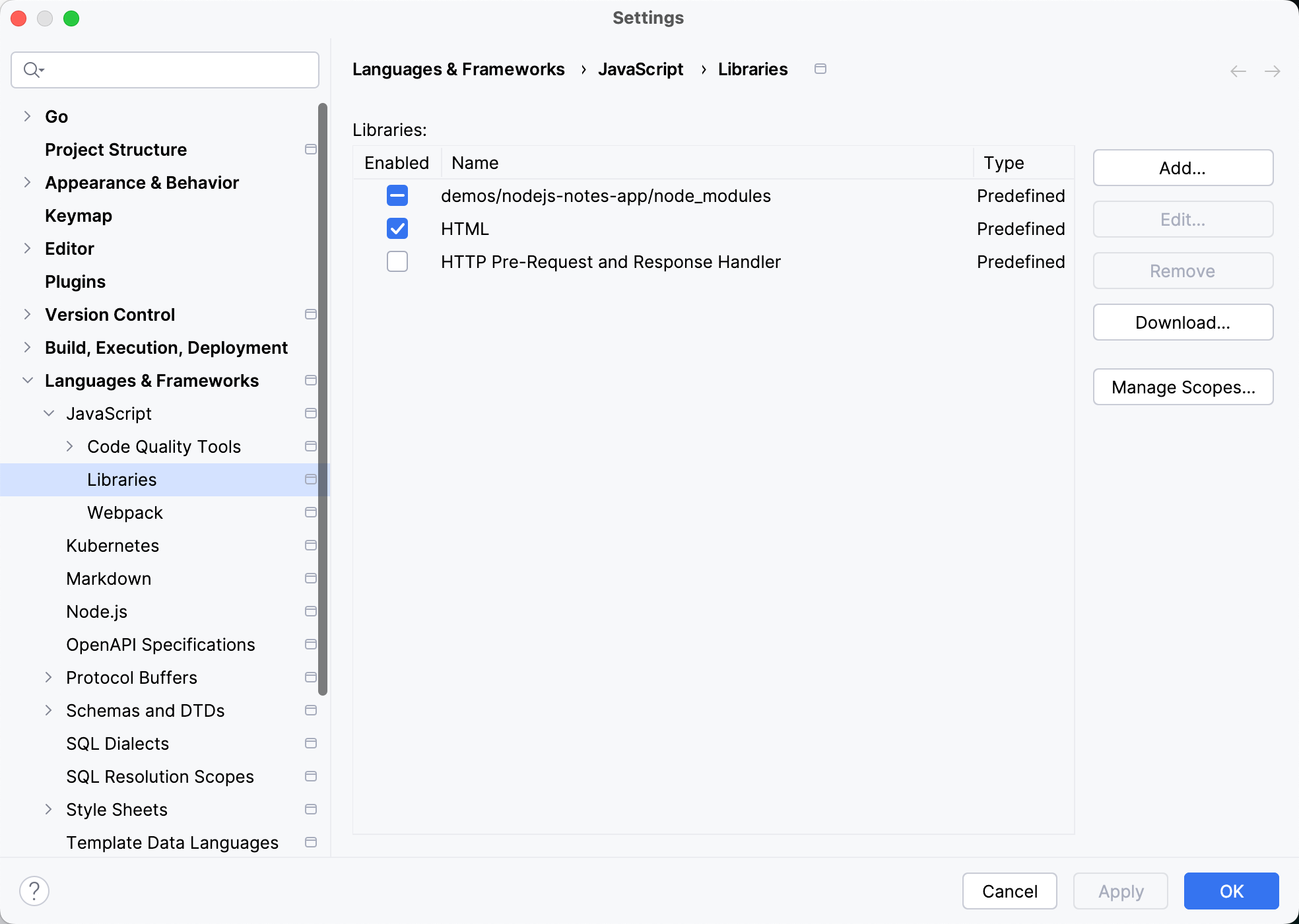 Configuring node_modules library Configuring node_modules library