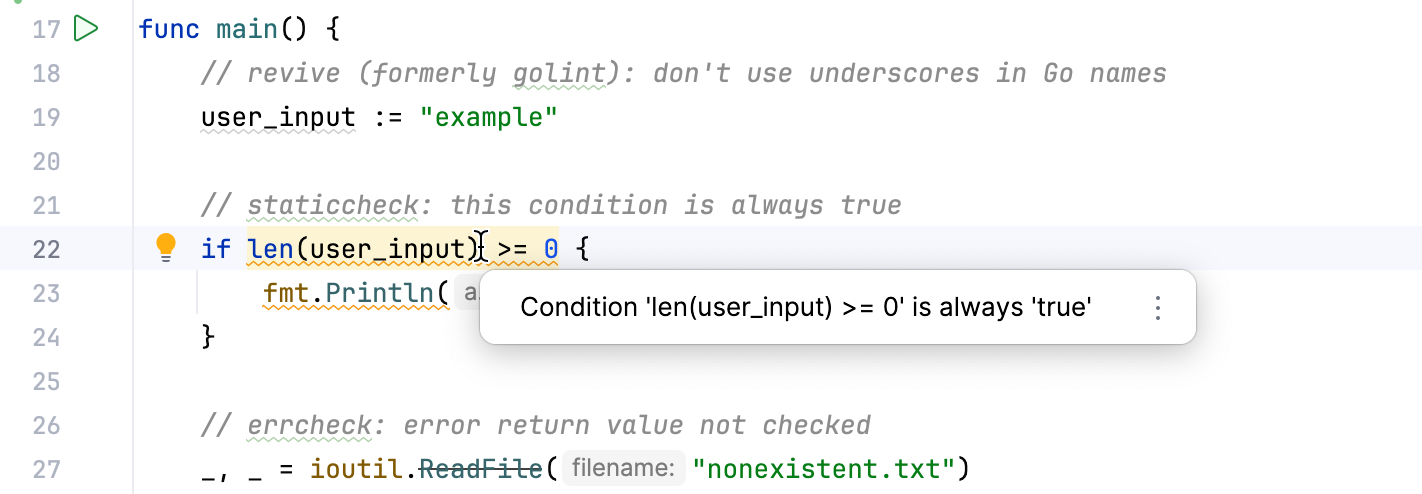 在编辑器中突出显示 linter