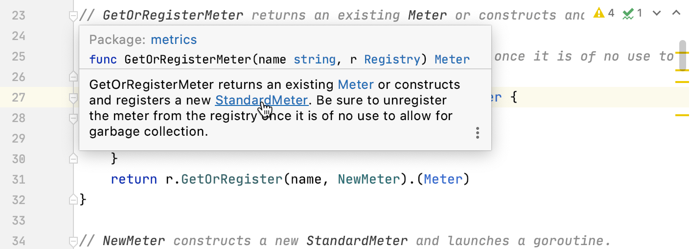 Navigation: highlight references from comments to related package-level declarations Navigation: highlight references from comments to related package-level declarations