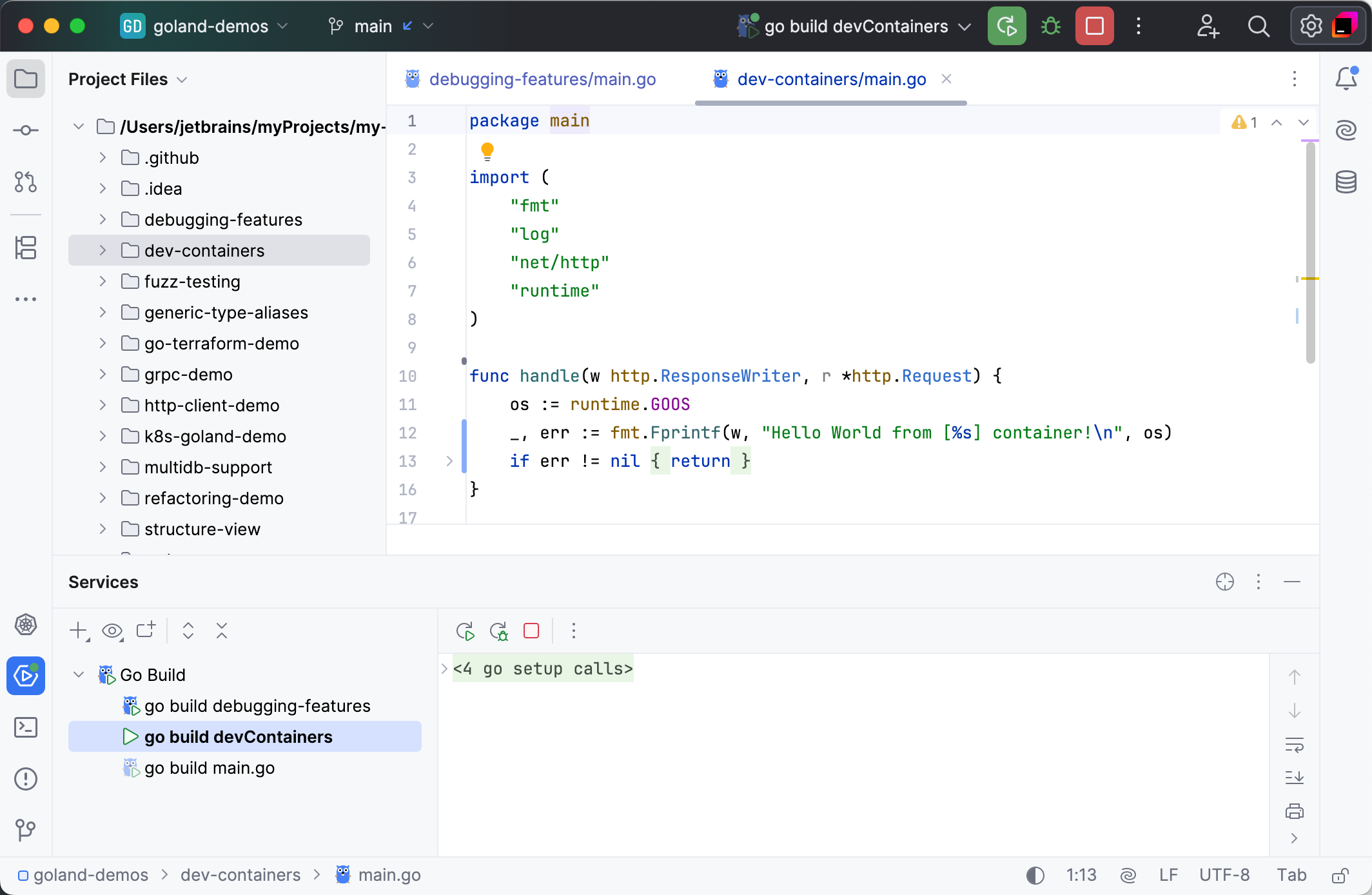 GoLand 项目概述 GoLand 项目概述