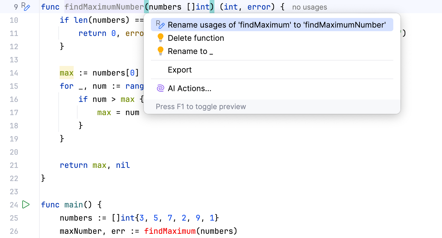 Rename inline Rename inline