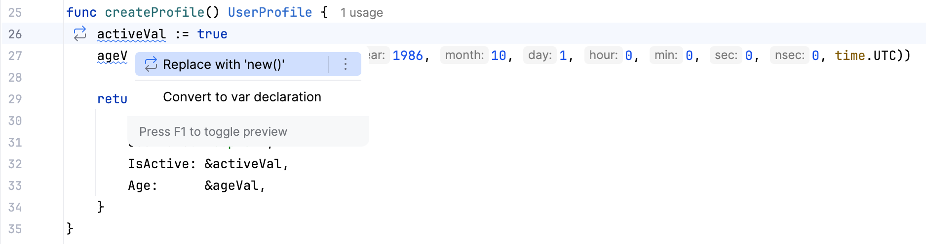 Syntax updates example Syntax updates example