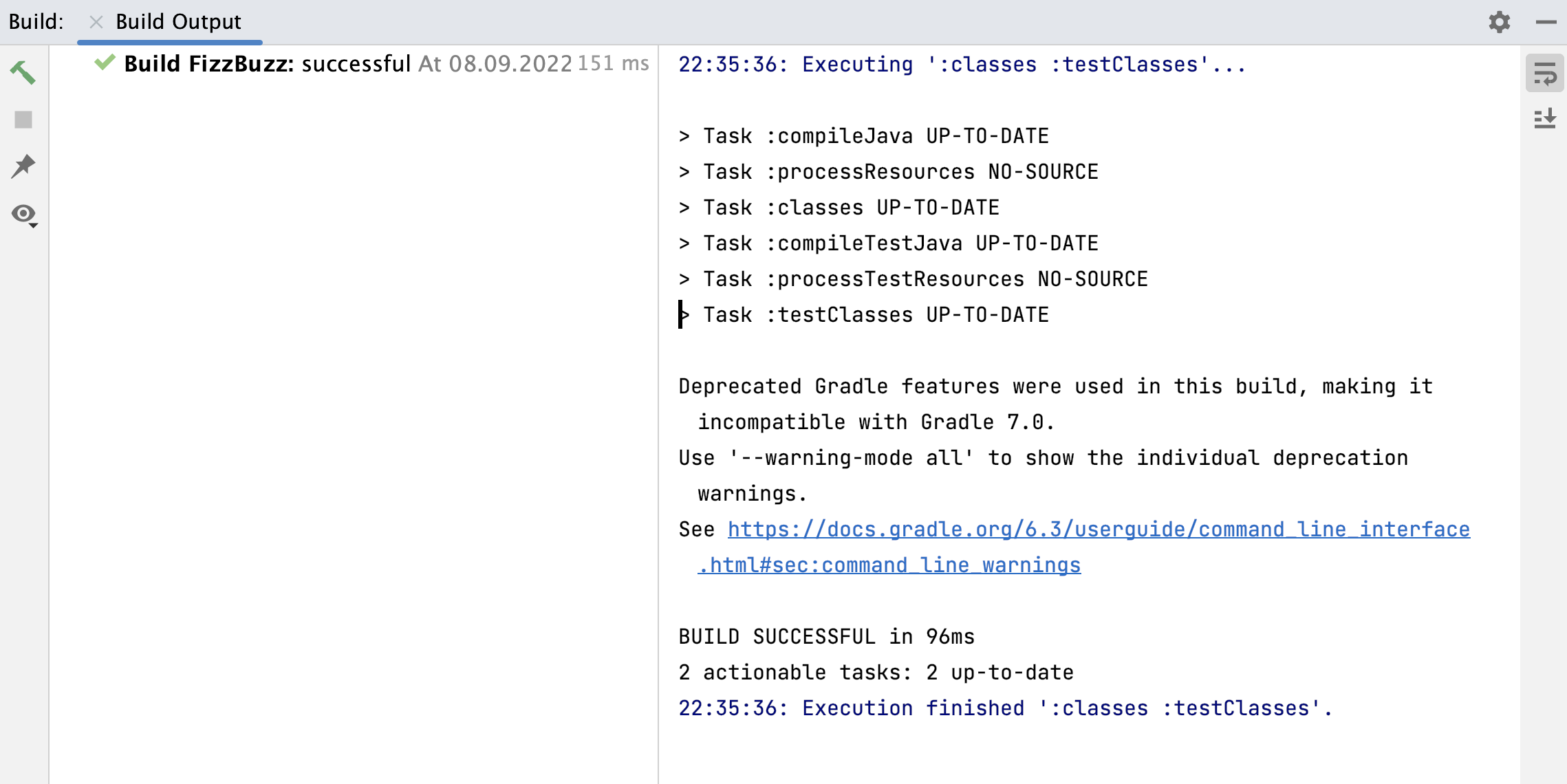 Build tool window Build tool window