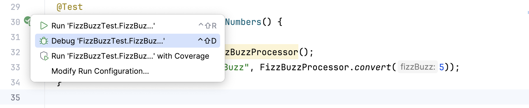 Debug test Debug test