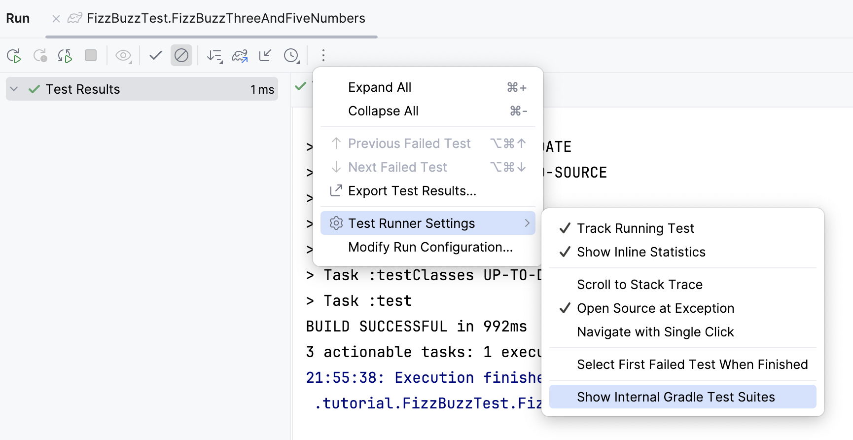 Run tool window Run tool window