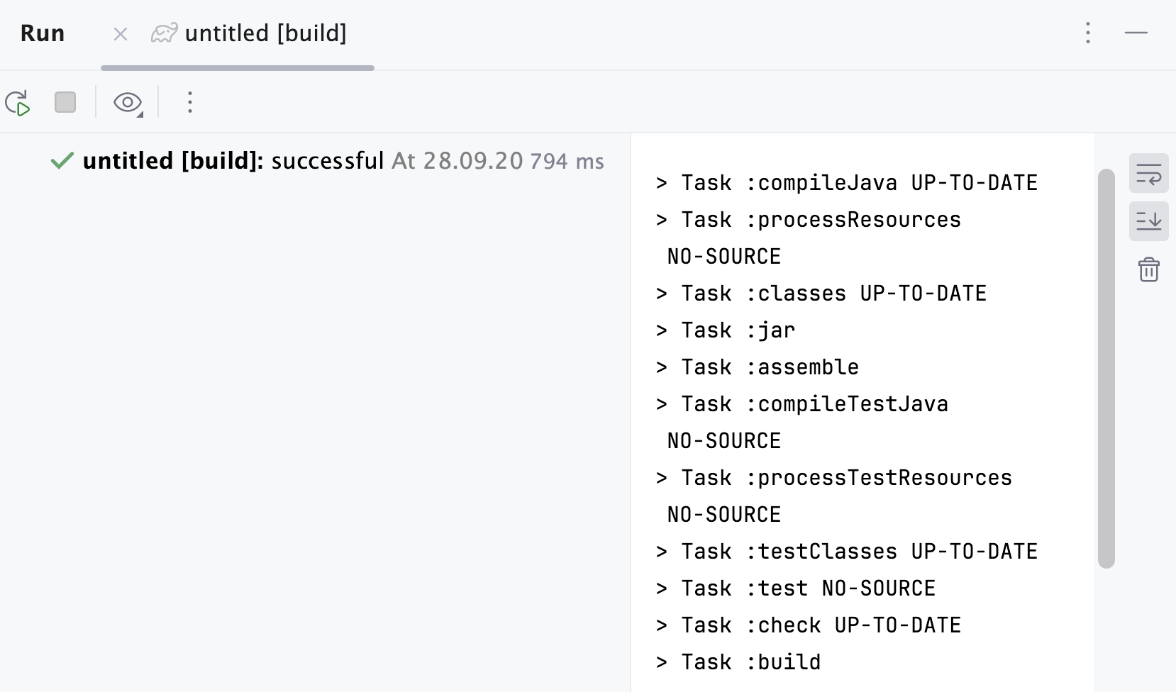 Run tool window Run tool window