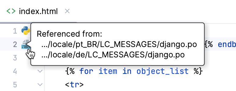 查看对已本地化标签的引用