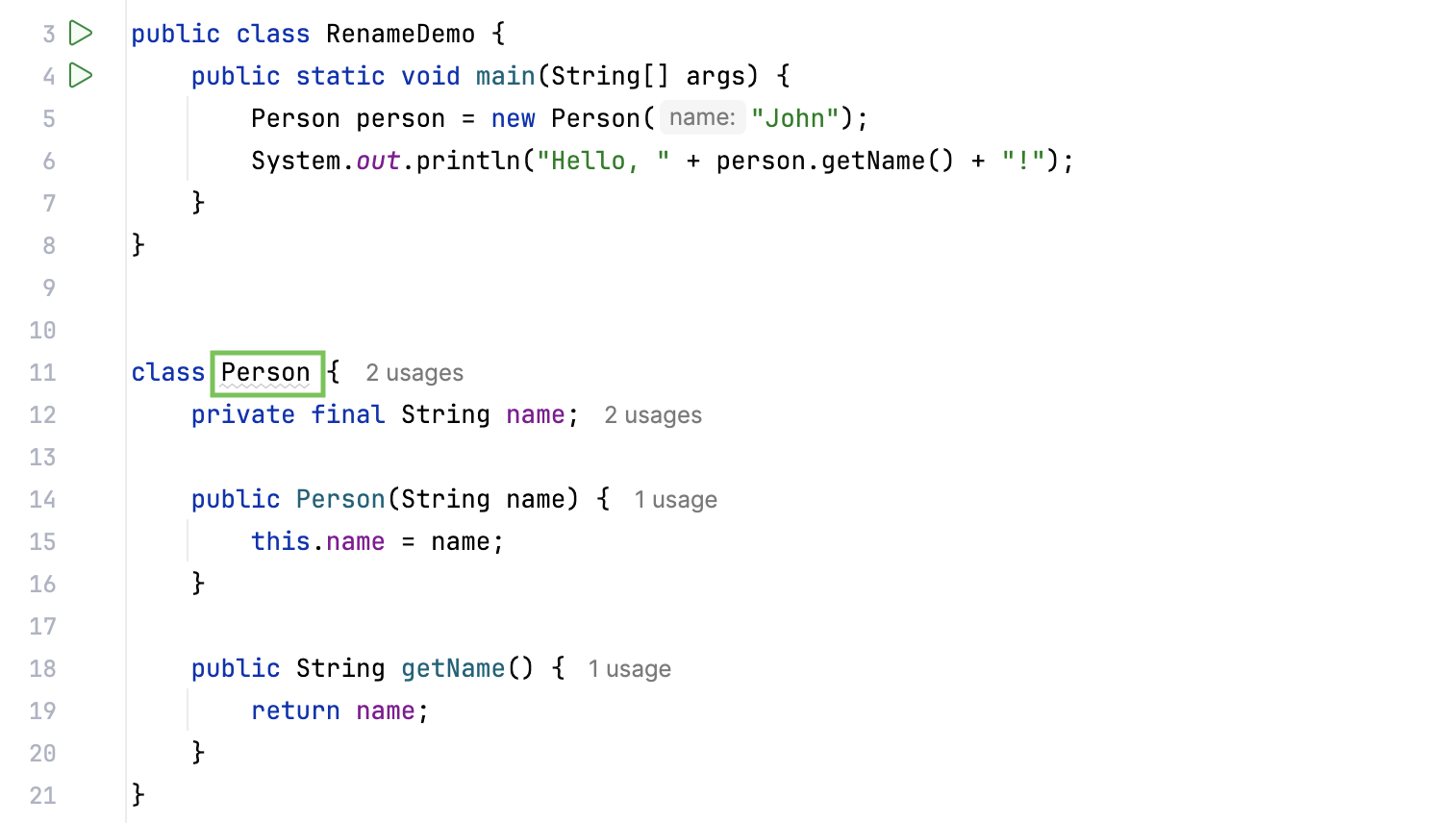 Ij identify code element Ij identify code element