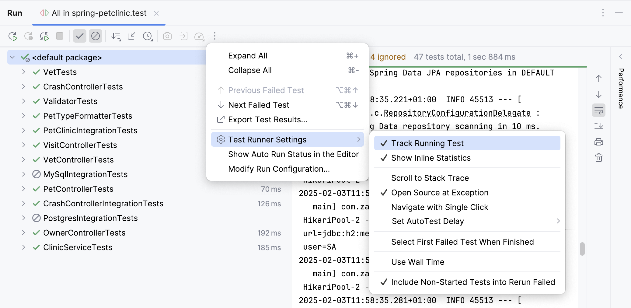 Options for managing test results Options for managing test results