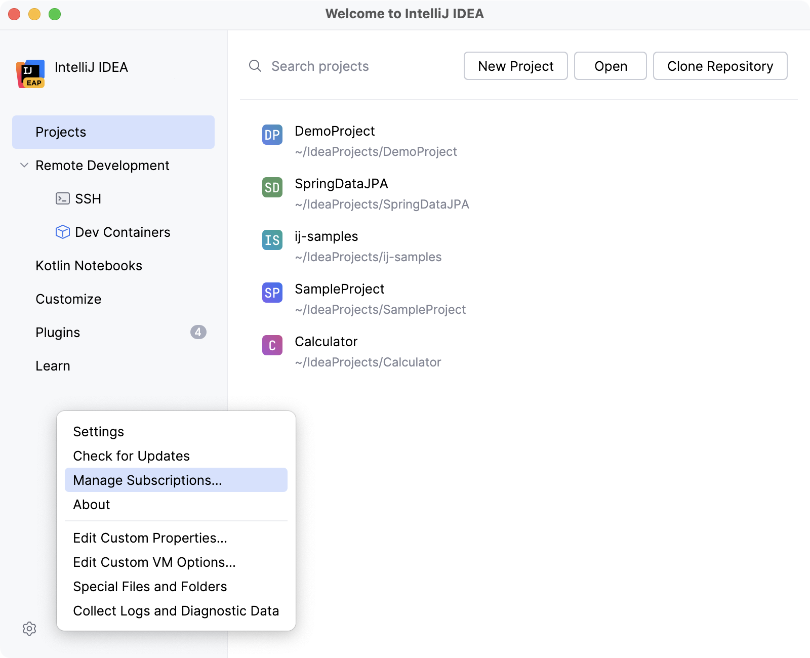IntelliJ IDEA: Licenses dialog IntelliJ IDEA: Licenses dialog