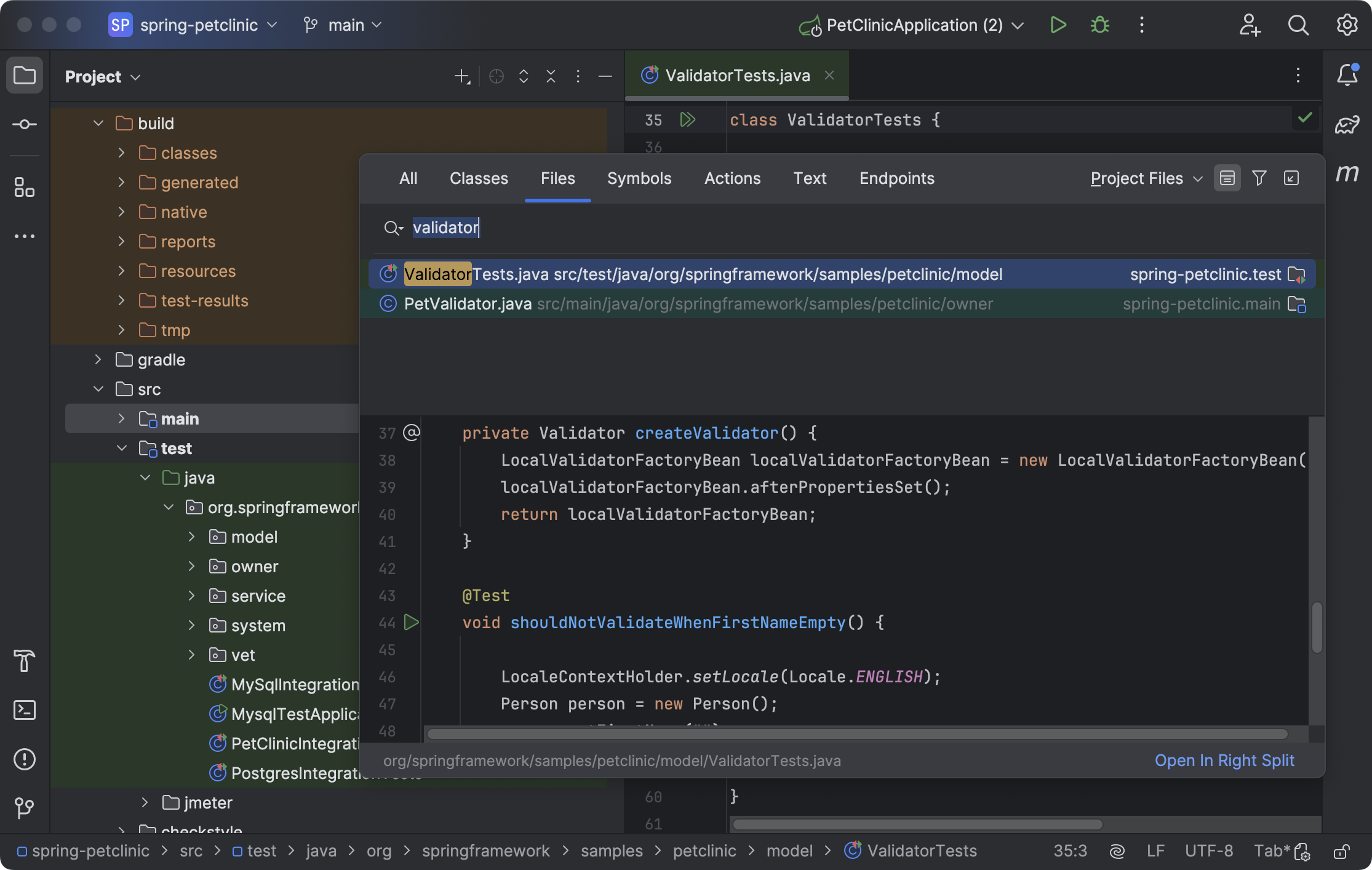 Scope highlighting in the editor tabs and search results Scope highlighting in the editor tabs and search results